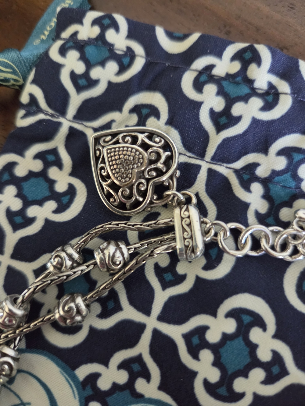Brighton Silver Multi-Strand Decorative Charm Bracelet - Picture 3 of 4